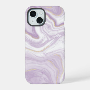 Paarse marmeren achtergrond iPhone 15 case