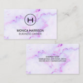 Paarse marmeren achtergrond visitekaartje (Voorkant / Achterkant)