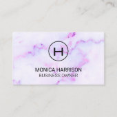 Paarse marmeren achtergrond visitekaartje (Voorkant)