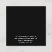 Paarse marmeren agaat Oorbel display Vierkante Visitekaartje (Achterkant)