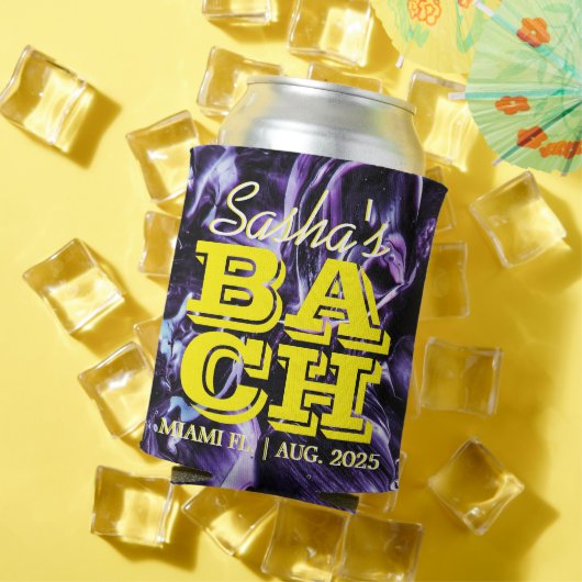 Paarse Marmeren Elegante Bachelorette-feest Aangep Blikjeskoeler (Insitu Zomer)