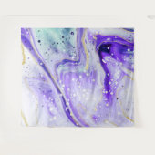 Paarse marmeren fotohaloon met inktspetters achter wandkleed (Voorkant (horizontaal))