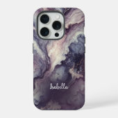 Paarse Marmeren Gepersonaliseerde iPhone Case – Ab Hoesje (Achterkant)