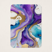 Paarse Marmeren Gepersonaliseerde Oorbel Display K Visitekaartje (Achterkant)