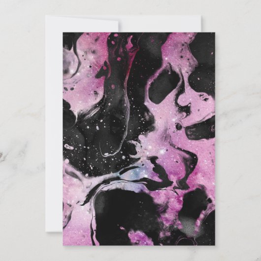 Paarse Marmeren Glitter Sparkle Vrijgezellenfeest  Kaart (Achterkant)