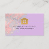 paarse marmeren gouden huis ontwerp schoonmaak ser visitekaartje (Achterkant)