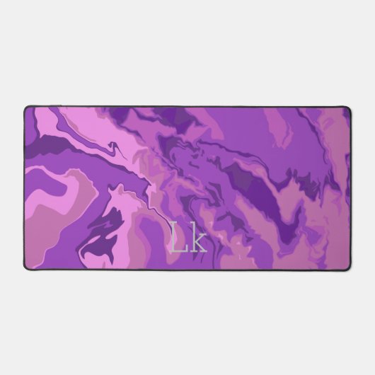 Paarse Marmeren Kleur Bureaumat (Voorkant)