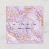 Paarse Marmeren Make-up Artiest Abstract Vierkante Visitekaartje (Voorkant)