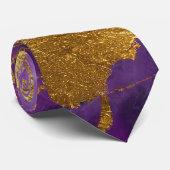 Paarse marmeren patroon met goud stropdas (Opgerold)
