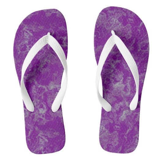 paarse Marmeren Swirl Abstract Teenslippers (Voetbed)