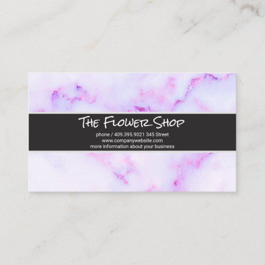 Paarse marmeren textuur achtergrond visitekaartje (Achterkant)