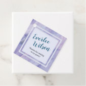 Paarse marmergrens bedankjes labels (In situ)