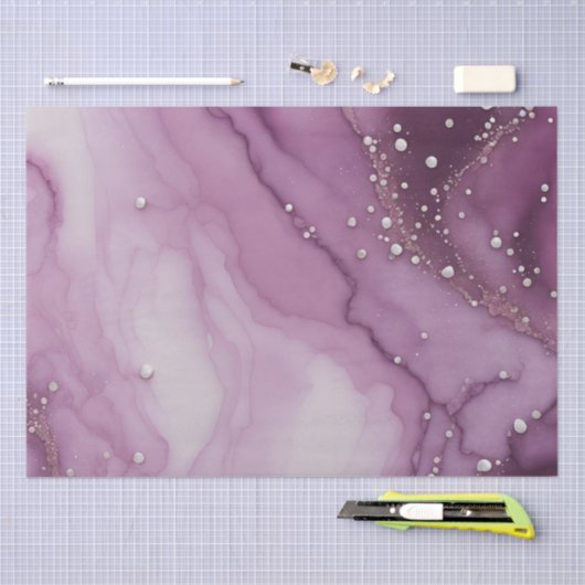 Paarse marmering tissuepapier (Craft)