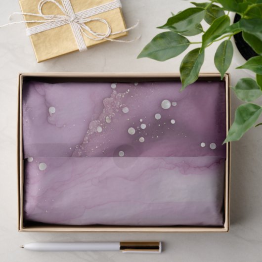 Paarse marmering tissuepapier (Geschenk)