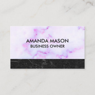 Paarse marmertextuur   Zwarte leisteenmarmer Visitekaartje
