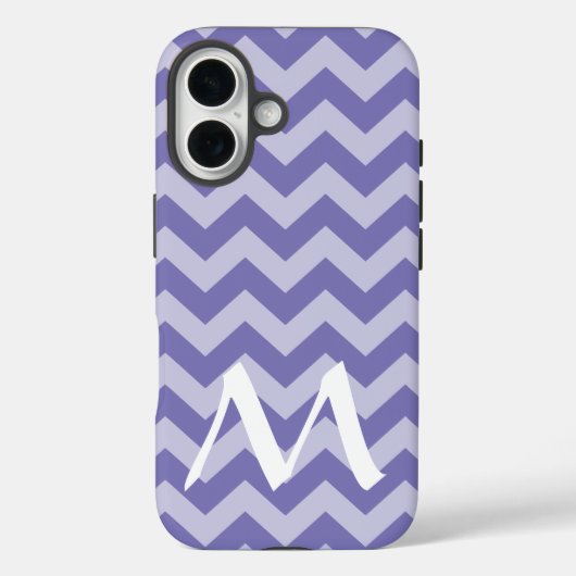 Paarse Marokkaanse Moods Chevrons met monogram Case-Mate iPhone Case (Achterkant)