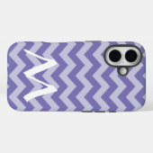 Paarse Marokkaanse Moods Chevrons met monogram Case-Mate iPhone Case (Achterkant (horizontaal))