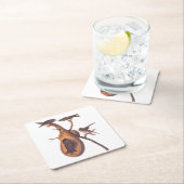 Paarse Martin Audubon Bird Family and Gourd Home Kartonnen Onderzetters (Insitu)