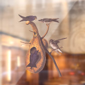 Paarse Martin Audubon Bird Family and Gourd Home Raamsticker (Vel 2)