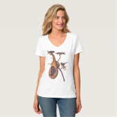 Paarse Martin Audubon Bird Family and Gourd Home T-shirt (Voorkant volledig)