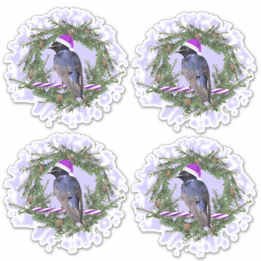 Paarse Martin Holiday Sticker (Voorkant)