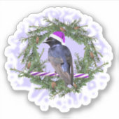 Paarse Martin Holiday Sticker (Voorkant)