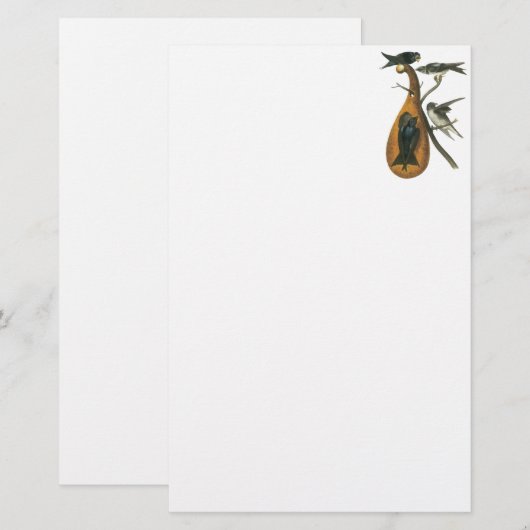 Paarse Martin, John Audobon Briefpapier (Voorkant / Achterkant)