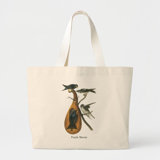 Paarse Martin, John Audobon Grote Tote Bag (Voorkant)
