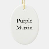 Paarse Martin, John Audobon Keramisch Ornament (Achterkant)