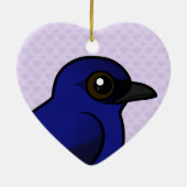 Paarse Martin Keramisch Ornament (Achterkant)