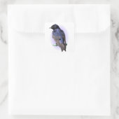 Paarse Martin Male Vierkante Sticker (Tas)