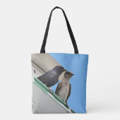 Paarse Martin Mates Tote Bag (Achterkant)
