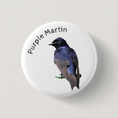 Paarse Martin Ronde Button 3,2 Cm (Voorkant)