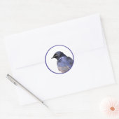 Paarse Martin Ronde Sticker (Envelop)