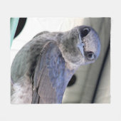 Paarse Martin Stare Down Fleece Deken (Voorkant (Horizontaal))