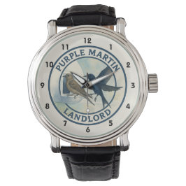 Paarse Martin verhuurder Natuur Swallow Bird kaleb Horloge