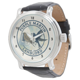 Paarse Martin verhuurder Natuur Swallow Bird kaleb Horloge