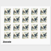 Paarse Martin verhuurder Natuur Swallow Bird kaleb Vierkante Sticker (Vel)