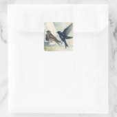 Paarse Martin verhuurder Natuur Swallow Bird kaleb Vierkante Sticker (Tas)