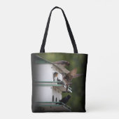 Paarse Martin-voedingstijd Tote Bag (Achterkant)