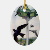 Paarse Martins en hun geboorteland Keramisch Ornament (Voorkant)