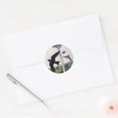 Paarse Martins en hun geboorteland Ronde Sticker (Envelop)