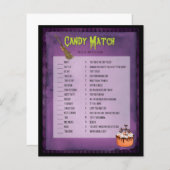 Paarse Mash Halloween Snoep Match (Voorkant / Achterkant)