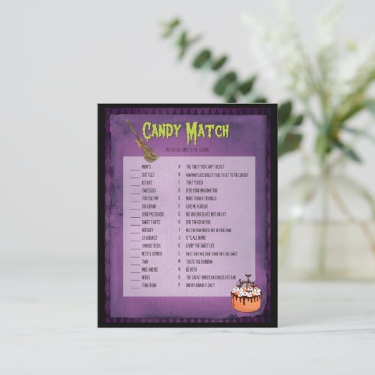 Paarse Mash Halloween Snoep Match (Staand voorkant)