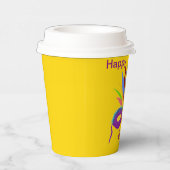 Paarse Masker 16e Verjaardagsfeestje ELKE LEEFTIJD Papieren Bekers (Rechts)