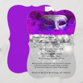 Paarse Maskerade Ball Mask Kostuum Halloween Onder Kaart (Voorkant / Achterkant)