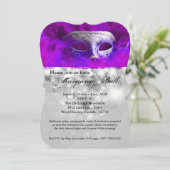 Paarse Maskerade Ball Mask Kostuum Halloween Onder Kaart (Staand voorkant)