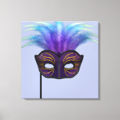 Paarse Maskerade Masker Carnaval Feest Kunst Canvas Afdruk (Voorkant)