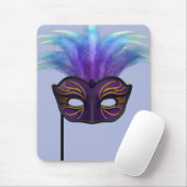 Paarse Maskerade Masker Carnaval Feest Kunst Muismat (Met muis)