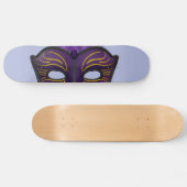 Paarse Maskerade Masker Carnaval Feest Kunst Skateboard (Horizontaal)